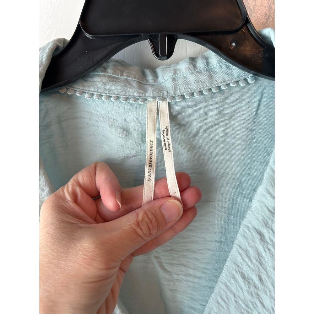 Light Blue Anthropologie Blouse Dolman Sleeve Oversized - Picture 3 of 7
